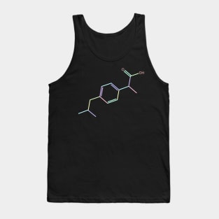 Ibuprofen Kawaii Pastel Rainbow Molecule Tank Top